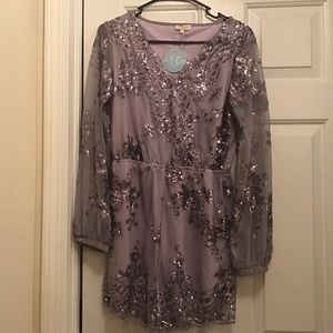 Lavender Sequin Romper